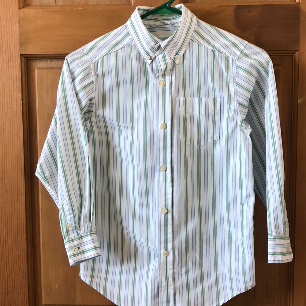 Boys Button Down Striped Dress Shirt